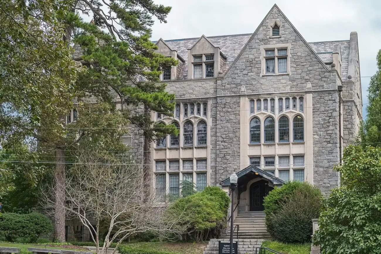 Lupton Hall on the Oglethorpe University campus, a short walk from the university's art museum